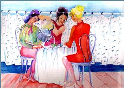 Afternoon Tea: Painting by Lily Azerad-Goldman
